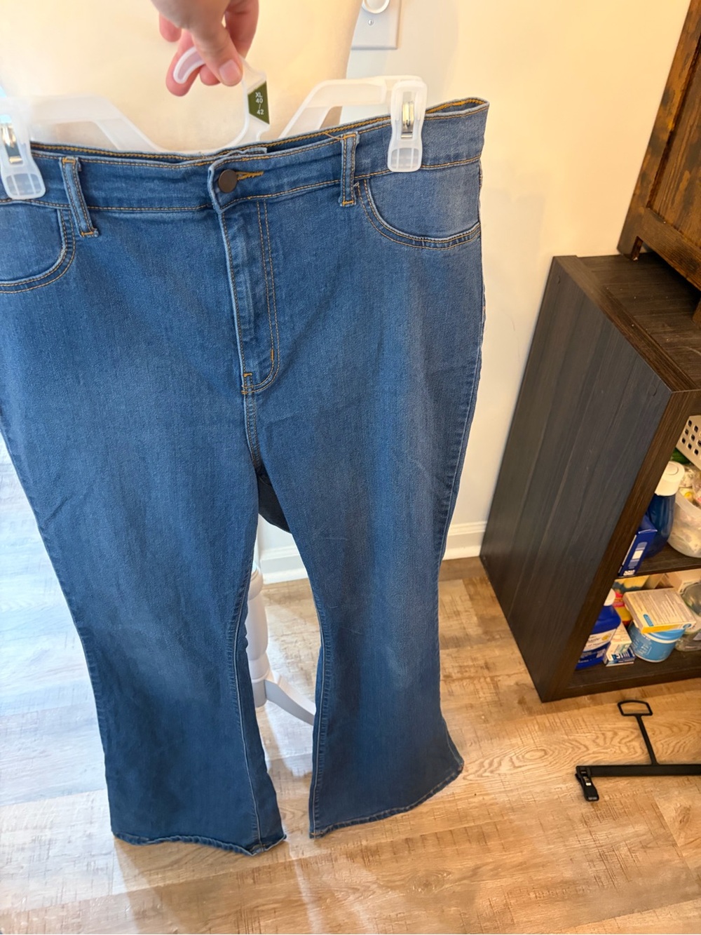 Fashion Nova Women's Dark Blue Flare Jeans never worn just washed once purchased